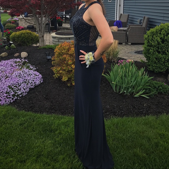 Navy blue prom dress - Picture 1 of 4